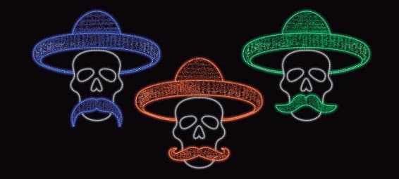 Calaveras con sombrero (calacas)