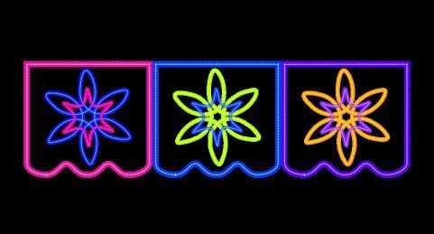 Papel picado con flor