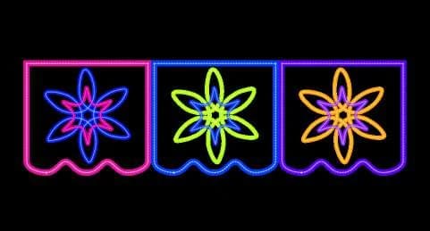 Papel picado con flor
