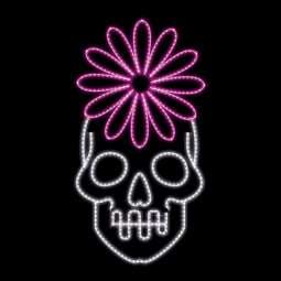 Calavera con flor