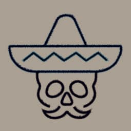 Calavera con sombrero