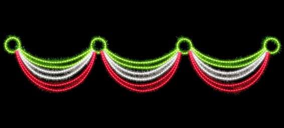Feston tricolor de guirnaldas