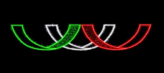 Cenefa tricolor de arcos