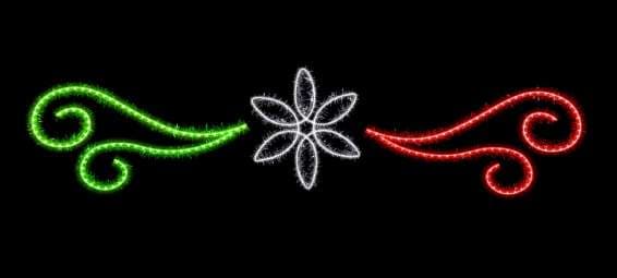 Cenefa tricolor con flor