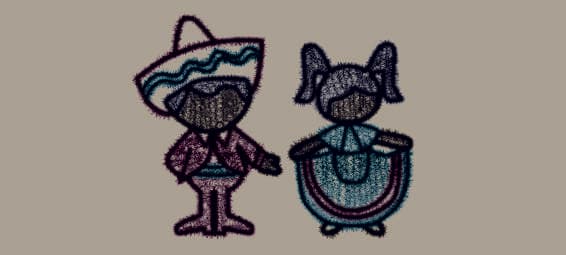 Pareja folklórica (charro y china poblana)