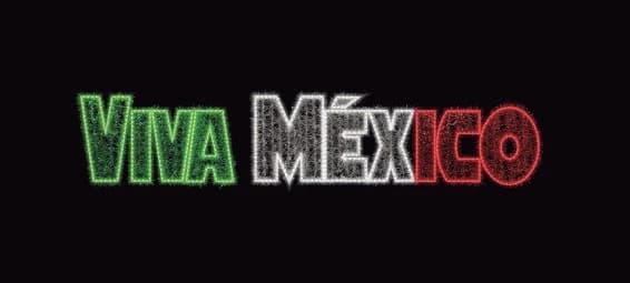 Letrero Viva Mexico (bloque)