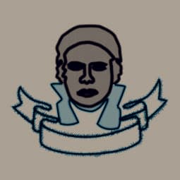 Busto frontal con liston