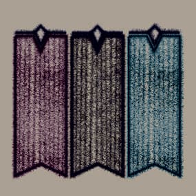 Tres banderines tricolor