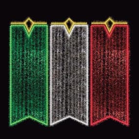 Tres banderines tricolor
