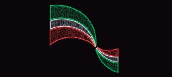 Bandera ondeante tricolor