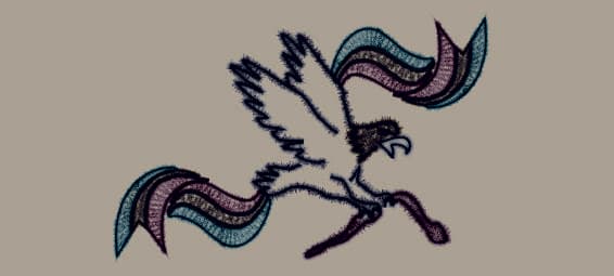 Aguila con listones tricolor