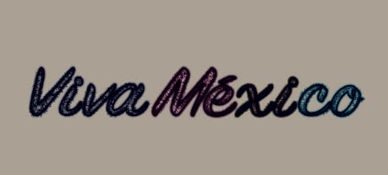 Letrero Viva Mexico cursiva