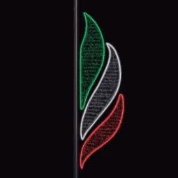 Flama tricolor para poste