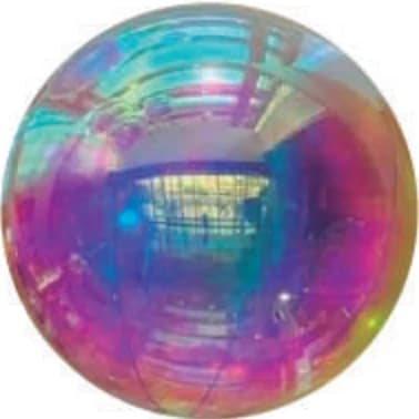 Esfera inflable metalizada tornasol