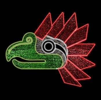 Cabeza de ave prehispánica (quetzal)