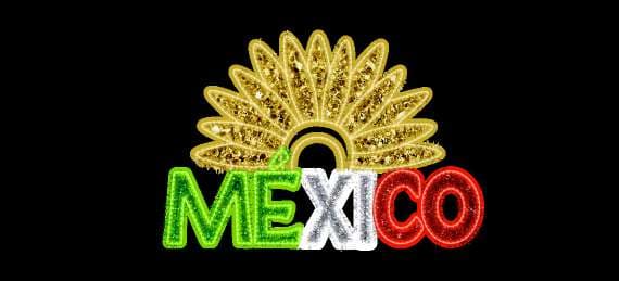 Letrero México con penacho