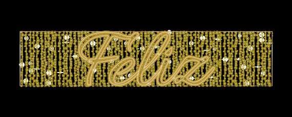 Texto 'Feliz' en cursiva