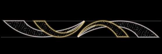 Cintas/ondas abstractas con destellos