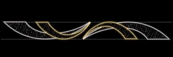 Cintas/ondas abstractas con destellos