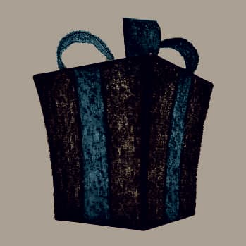 Caja de regalo roja y blanca