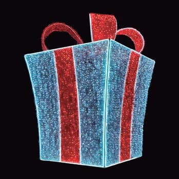 Caja de regalo roja y blanca