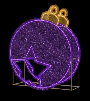 Esfera morada con estrella