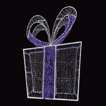 Caja de regalo con moño morado