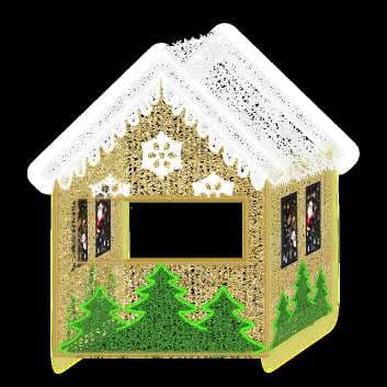 Casa/cabaña navideña