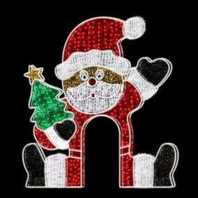 Santa Claus con árbol