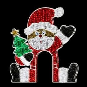 Santa Claus con árbol