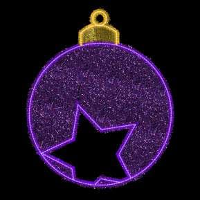Esfera con estrella morada