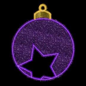 Esfera con estrella morada