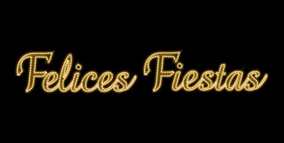 Letrero Felices Fiestas