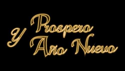 Letrero Próspero Año Nuevo
