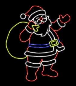 Santa con saco de regalos