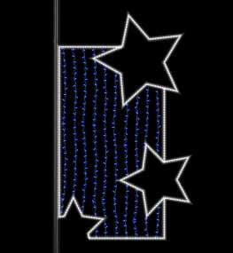 Estrellas con panel azul