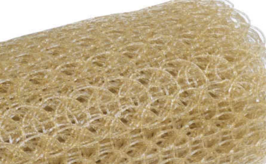 Malla de PVC transparente glitter