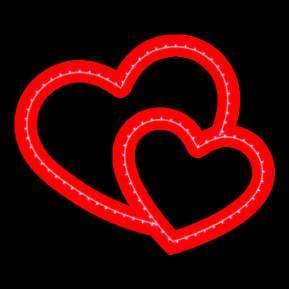 Corazones dobles silueta